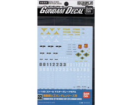 Bandai GD-22 MG Multi-use Mobile Suit Zeta Gundam Waterslide Decals - 134149