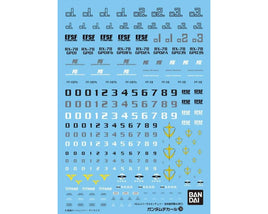 Bandai GD-30 1/144 Earth Federation Mobile Suits #1 "Gundam" Waterslide Decals - 145083