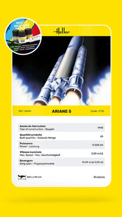 1/125 Heller Ariane 5 STARTER KIT - MPM Hobbies