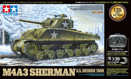 1/35 Tamiya R/C US Med Tank M4A3 Sherman w/Control Unit - MPM Hobbies