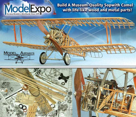  1/16 Model Shipways Sopwith Camel WWI Plane Wood & Metal Model Kit - 1030