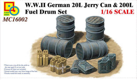 1/16 Classy Hobby WWII German 20L Jerry Can & 200L Fuel Drum Set.