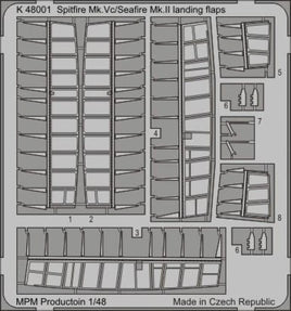 1/48 Specia Hobby Spitfire Mk.Vc/Seafire Mk.II landing flaps Photo Etch - MPM Hobbies