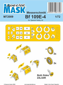 1/72 Special Hobby Messerschmitt Bf 109E-4/7 Mask Paint Mask