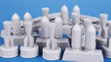 1/48 CMK IAF Quadruple Rack with 100 kg Bombs (2 pcs.) / for SMB-2, Sa ar and Mirage III kits