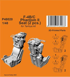 1/48 CMK F-4B Phantom Seat (2 pcs.) for Tamiya kit