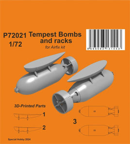 1/72 CMK Tempest Bombs (1000 Lb) and racks