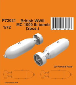1/72 CMK British WWII MC 1000lb bomb Mk.I (2pcs.)