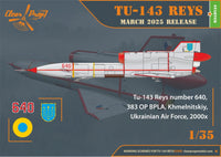 1/35 Clear Prop Aircraft Tu-143 Reys photo reconnaissance