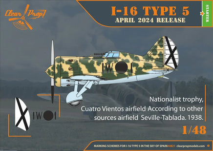 1/48 Clear Prop I-16 type 5 (in the sky of Spain early version) - MPM Hobbies