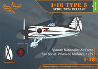 1/48 Clear Prop I-16 type 5 (in the sky of Spain late version) - MPM Hobbies