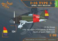 1/48 Clear Prop I-16 type 5 (in the sky of Spain late version) - MPM Hobbies