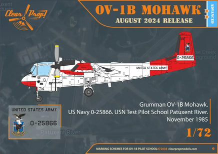 1/72 Clear Prop OV-1B Mohawk Pilot School Advanced Plastic Model Kit - MPM Hobbies