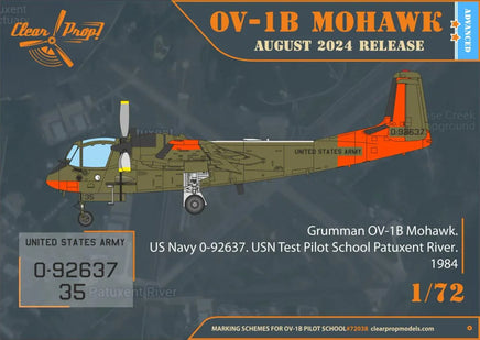 1/72 Clear Prop OV-1B Mohawk Pilot School Advanced Plastic Model Kit - MPM Hobbies