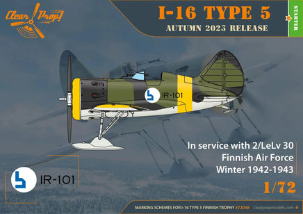 1/72 Clear Prop I-16 type 5 In Finnish Service - MPM Hobbies