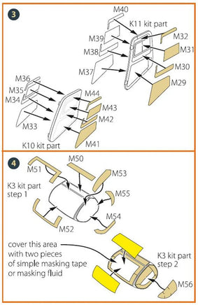 1/35 Clear Prop CH-54 painting mask (ICM kit 53054) - MPM Hobbies
