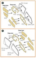 1/35 Clear Prop AH-64D/E Apache painting mask on yellow kabuki paper for TAKOM kit
