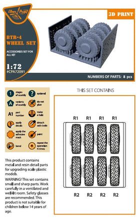 1/48 Clear Prop BTR-4 Wheel Set - MPM Hobbies