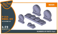 1/72 Clear Prop F-35A wheel set - MPM Hobbies