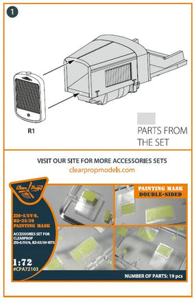1/72 Clear Prop ZiS-5/5V/BZ39 Radiator (CP kits) - MPM Hobbies