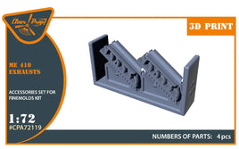 1/72 Clear Prop Me-410 B-1/U2/U4/R4 exhausts (Finemolds) - MPM Hobbies