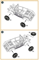 1/72 Clear Prop Kubelwagen Type 82 wheel set - MPM Hobbies