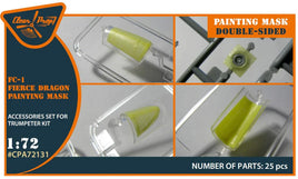 1/72 Clear Prop FC-1 Fierce Dragon double-sided painting mask (Trumpeter) - MPM Hobbies