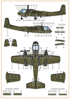 1/72 Clear Prop OV-1 A/JOV-1A Mohawk Decal Set