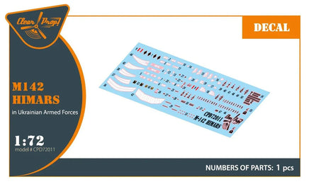 1/72 Clear Prop M-142 Himars in Ukrainian Armed forces Decal Set - MPM Hobbies