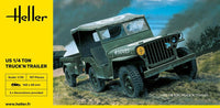 1/35 Heller US 1/4 Ton Truck 'n Trailer