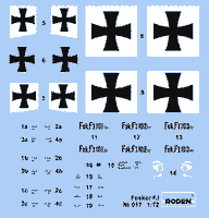 1/72 Roden Fokker F.I - 17 - MPM Hobbies