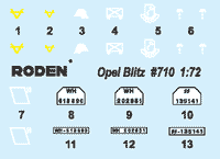 1/72 Roden Opel BLITZ (Kfz.305, 4x2) - 710