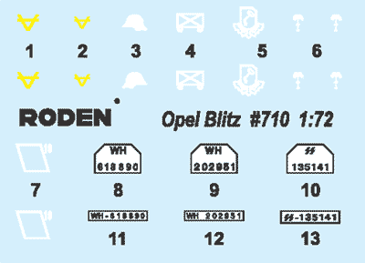 1/72 Roden Opel BLITZ (Kfz.305, 4x2) - 710