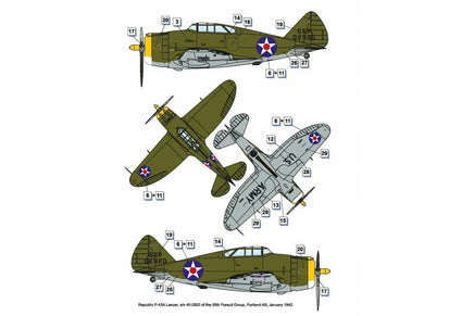 1/48 Dora Wings Republic P43 Lancer Aircraft - MPM Hobbies