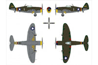 1/48 Dora Wings Republic P-47B Thunderbolt Plastic Model Kit - MPM Hobbies