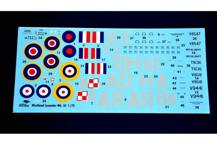 1/72 Dora Wings Westland Lysander Mk III Aircraft - MPM Hobbies