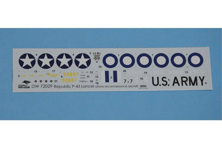 1/72 Dora Wings Republic P-43 Lancer (reconnaissance) Plastic Model Kit - MPM Hobbies