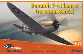 1/72 Dora Wings Republic P-43 Lancer (reconnaissance) Plastic Model Kit - MPM Hobbies
