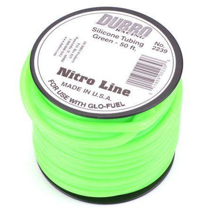 DU-BRO 50" Green Nitro Line Silicone Fuel Tubing - 2239 - MPM Hobbies