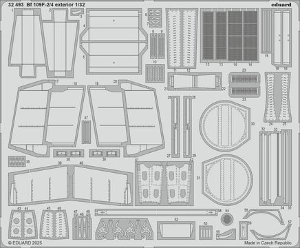 1/32 Eduard Bf 109F-2/4 exterior Photo Etch for HOBBY 2000 / HASEGAWA - MPM Hobbies