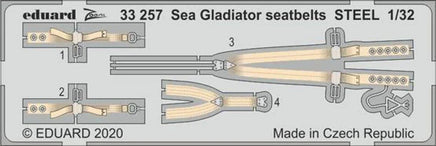 1/32 Eduard Sea Gladiator seatbelts Steel for ICM - MPM Hobbies