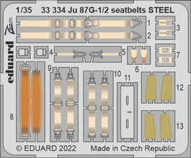 1/35 Eduard Ju 87G-1/2 seatbelts Steel for Border Model
