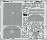 1/48 Eduard Junkers F.13 Photo Etch for MINIART - MPM Hobbies