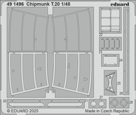 1/48 Eduard Chipmunk T.20 Photo Etch for AIRFIX - MPM Hobbies