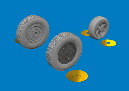 1/48 Eduard P-39 wheels late Brassin for ARMA HOBBY - MPM Hobbies