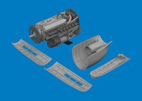 1/48 Eduard P-40E engine PRINT Brassin for EDUARD - MPM Hobbies