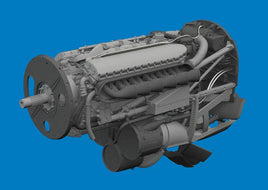1/48 Eduard P-40E engine PRINT Brassin for EDUARD - MPM Hobbies