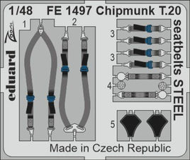 1/48 Eduard Chipmunk T.20 seatbelts STEEL Zoom set for AIRFIX - MPM Hobbies