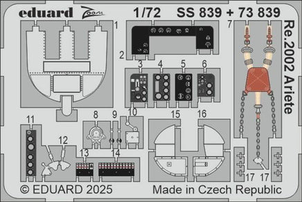 1/72 Eduard Re.2002 Ariete Zoom set for ITALERI - MPM Hobbies