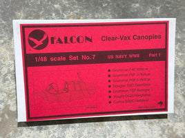1/48 Falcon Canopies Set US Navy Fighters World War II (part 1)
